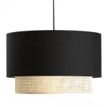 Подвесной светильник Ottar Wicker Black lampshade