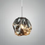 Подвесной светильник Ice Light D15 Black с природной фактурой от VINSA