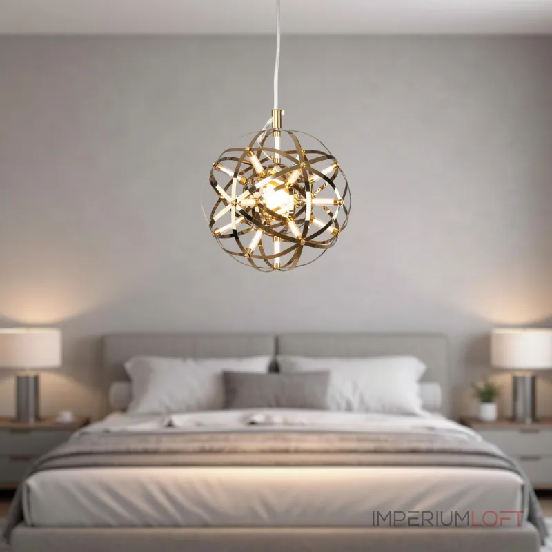 Подвесная люстра Mi Raimond Lamp D20 Gold с ажурным плафоном Подвесная люстра Mi Raimond Lamp D20 Gold с ажурным плафоном