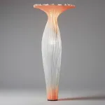 Торшер Aqua Creations Morning Glory H180 Orange с изящным текстильным плафоном