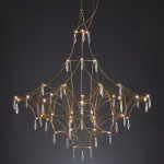 Подвесная люстра MARQUISE D120 Gold воздушной конструкции