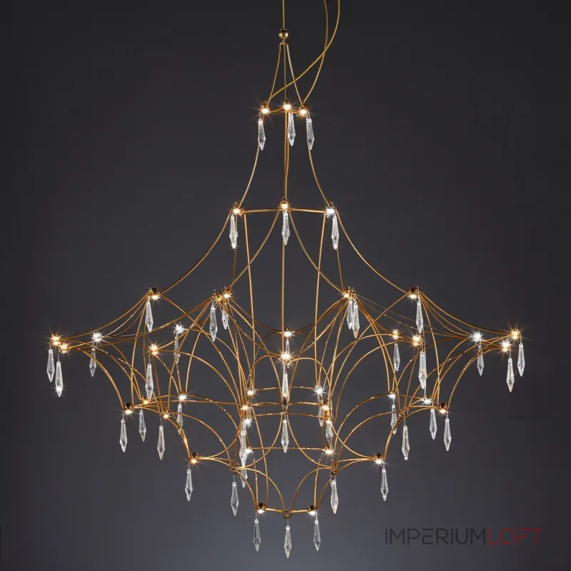 Подвесная люстра MARQUISE D120 Gold воздушной конструкции Подвесная люстра MARQUISE D120 Gold воздушной конструкции