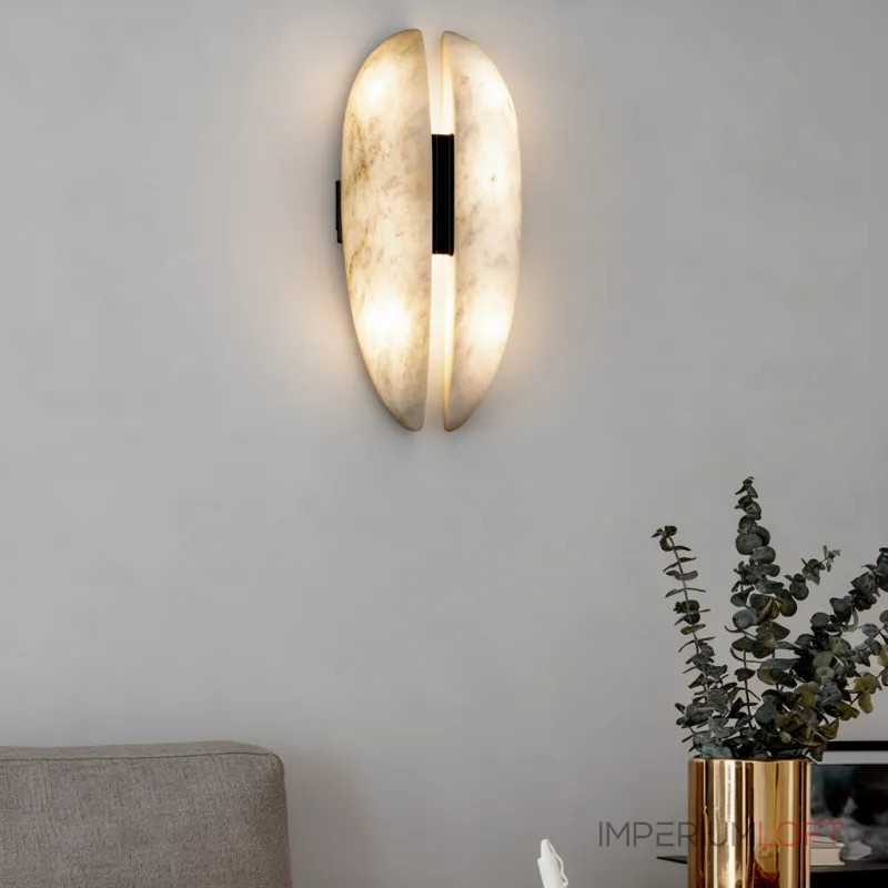 Настенный светильник Split Marble с плафонами из мрамора от VINSA Настенный светильник Split Marble с плафонами из мрамора от VINSA