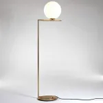 Торшер  FlexIC Lights Family Michael Anastassiades Gold со стеклянным плафоном в форме шара
