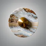 Настенный светильник Geode Glow Gold D30 с мраморным плафоном от VINSA