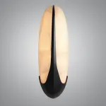 Настенный светильник Vesica Black Искусственный мрамор с плавными формами плафона от VINSA