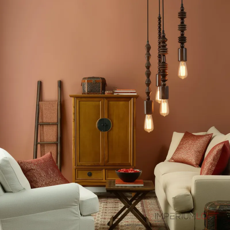 Подвесной светильник Tree Light E с деревянным декором от Vinsa