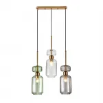 Подвесной светильник Escada 1141/3S E14*60W Clear/Green/Smoke