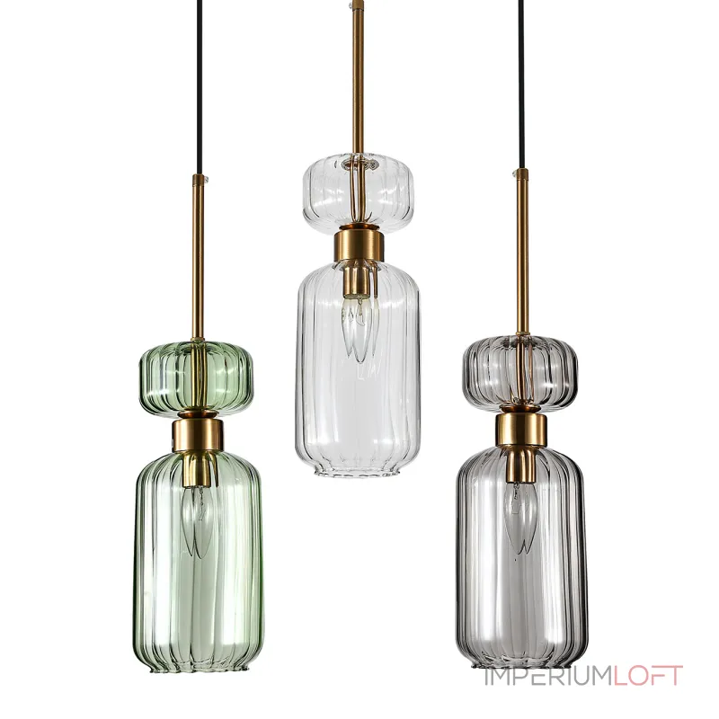 Подвесной светильник Escada 1141/3S E14*60W Clear/Green/Smoke