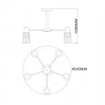 Светильник на штанге Escada 2120/5P E14*40W Gold