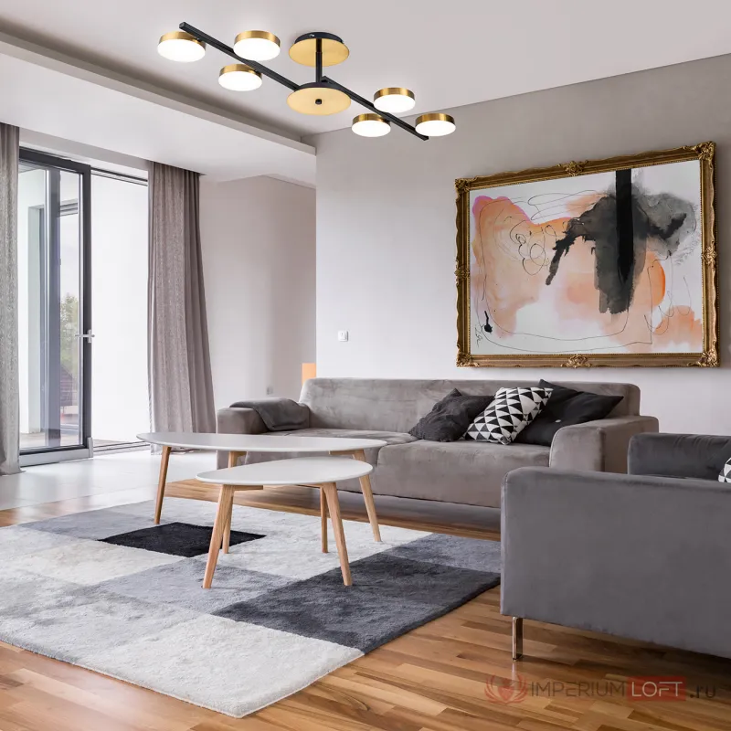 Escada 10266/6 LED*95W Black/Brass от ImperiumLoft