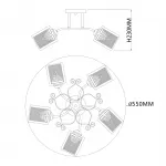 Escada 1105/5PL E27*40W Chrome
