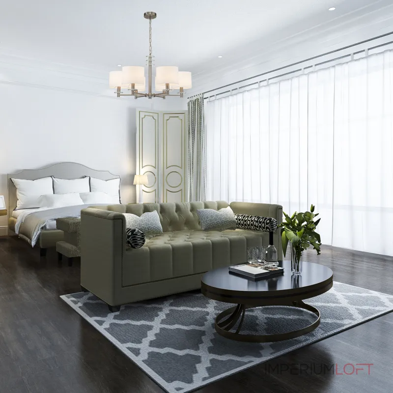 Подвесная люстра Escada 641/6PL E14*60W Satin nickel