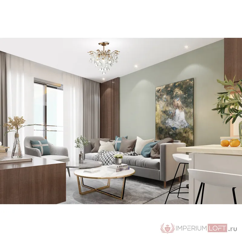 Escada 1128/4 E27*60W French Gold от ImperiumLoft