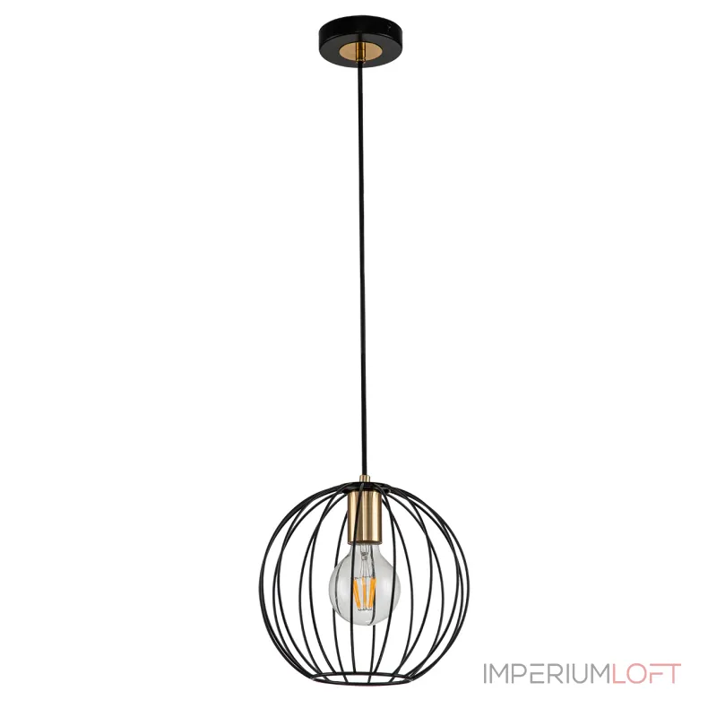Подвесной светильник Escada 10176/1S E27*60W Black/Brass