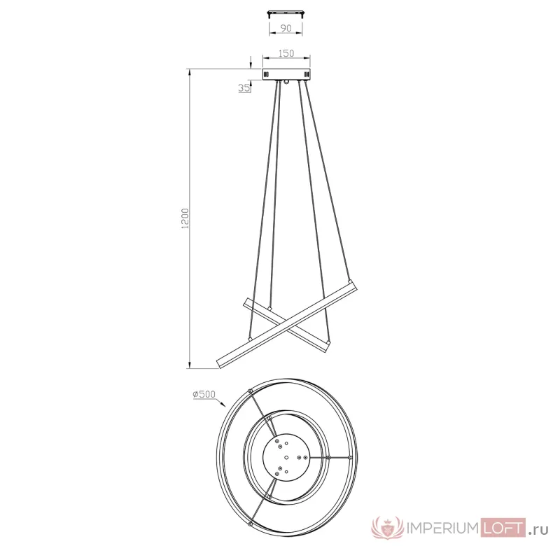 Escada 10254/2 LED*66W Black APP от ImperiumLoft