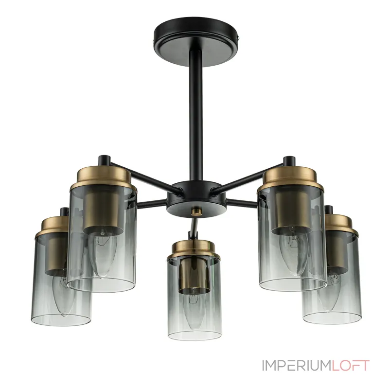 Светильник на штанге Escada 2118/5P E14*40W Black/Brass