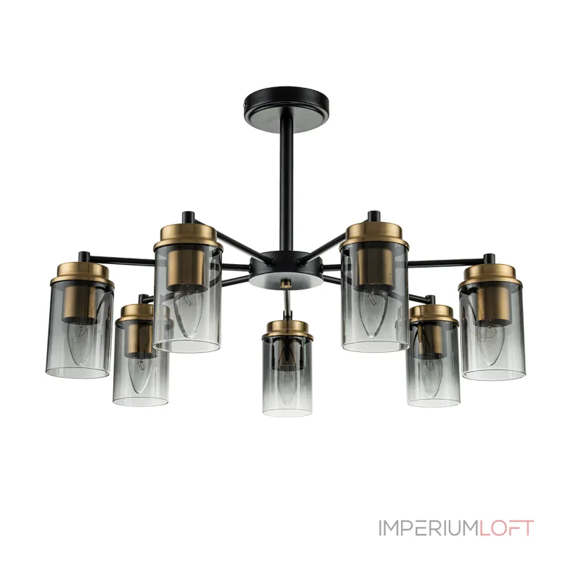 Светильник на штанге Escada 2118/7P E14*40W Black/Brass