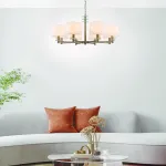 Подвесная люстра Escada 641/8PL E14*60W Satin nickel