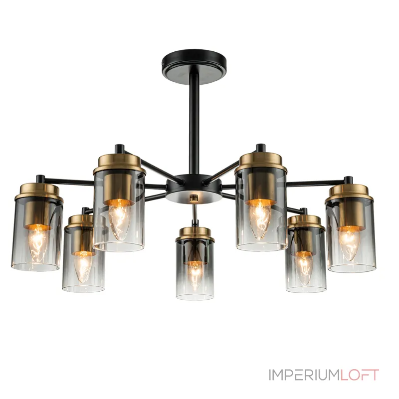 Светильник на штанге Escada 2118/7P E14*40W Black/Brass