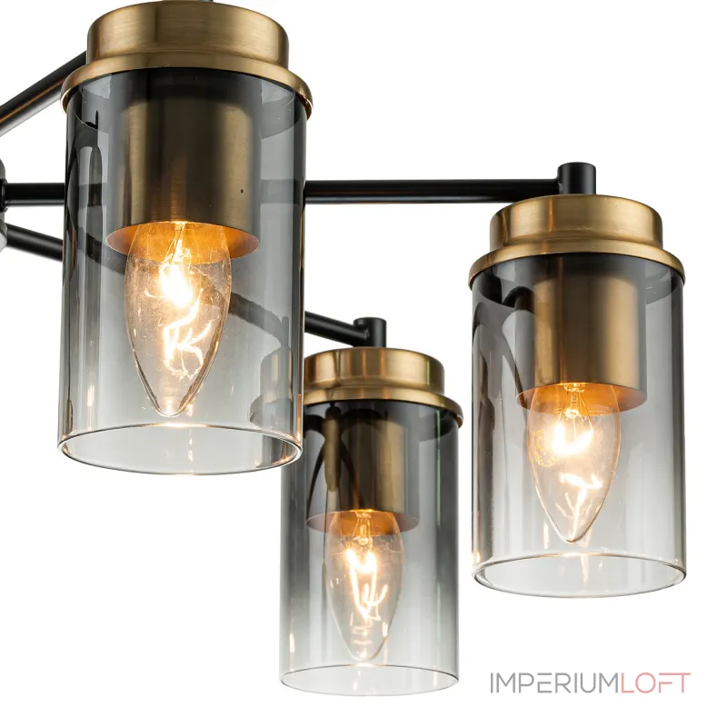 Светильник на штанге Escada 2118/7P E14*40W Black/Brass
