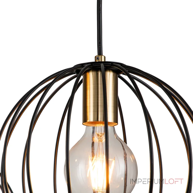Подвесной светильник Escada 10176/3S E27*60W Black/Brass