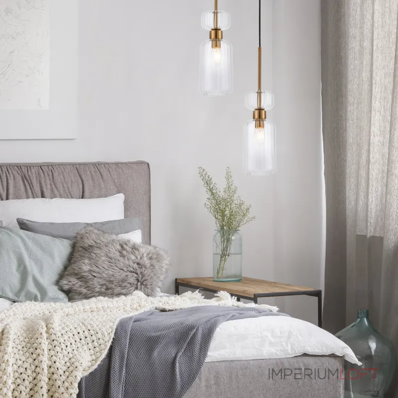 Подвесной светильник Escada 1141/1S E14*60W Antigue copper/Clear