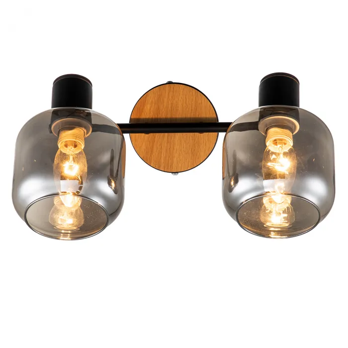 Escada 10177/2A E14*40W Black/Chrome/Wood от ImperiumLoft