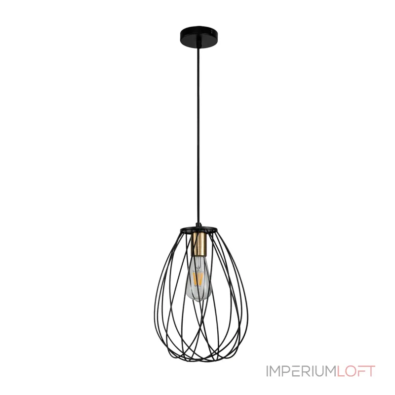 Подвесной светильник Escada 10180/1S E27*60W Black/Brass