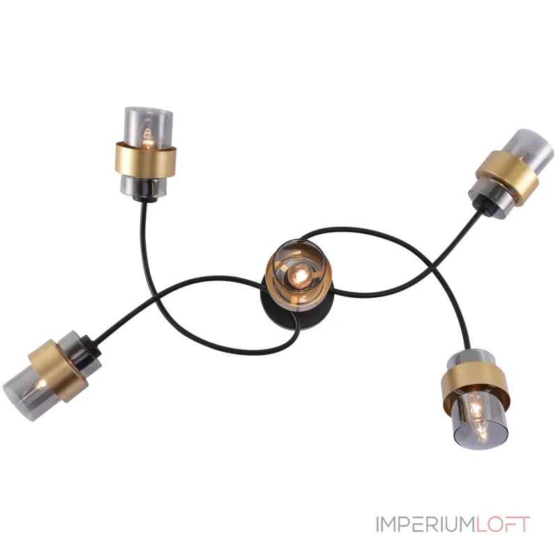 Потолочная люстра Escada HURRICANE 1139/5P Black/Gold Потолочная люстра Escada HURRICANE 1139/5P Black/Gold