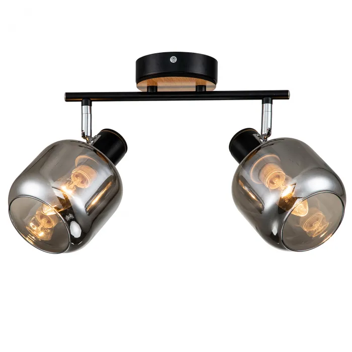 Escada 10177/2A E14*40W Black/Chrome/Wood от ImperiumLoft