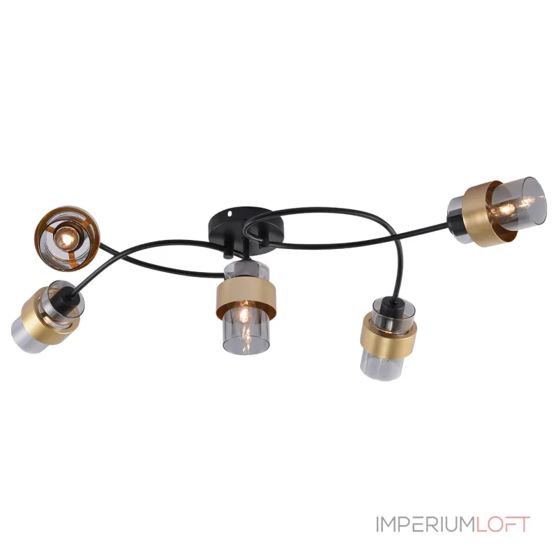 Потолочная люстра Escada HURRICANE 1139/5P Black/Gold Потолочная люстра Escada HURRICANE 1139/5P Black/Gold