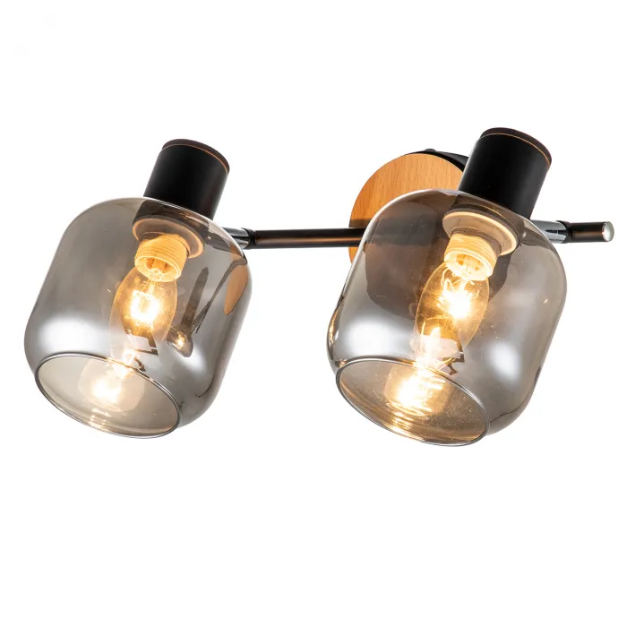 Escada 10177/2A E14*40W Black/Chrome/Wood от ImperiumLoft
