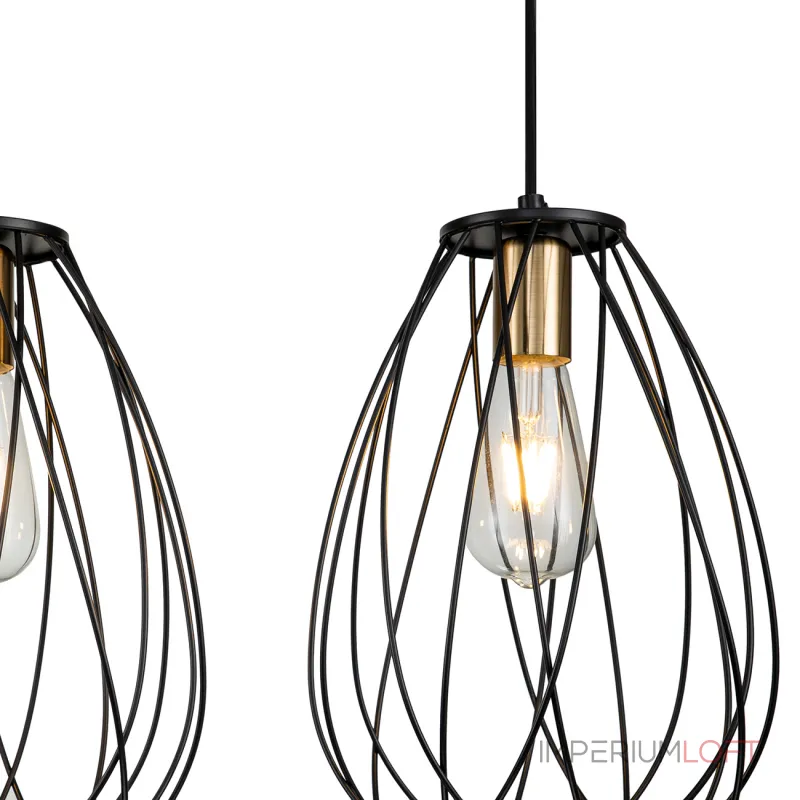 Подвесной светильник Escada 10180/3S E27*60W Black/Brass