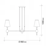 Подвесная люстра Escada 2106/8S E14*40W Nickel