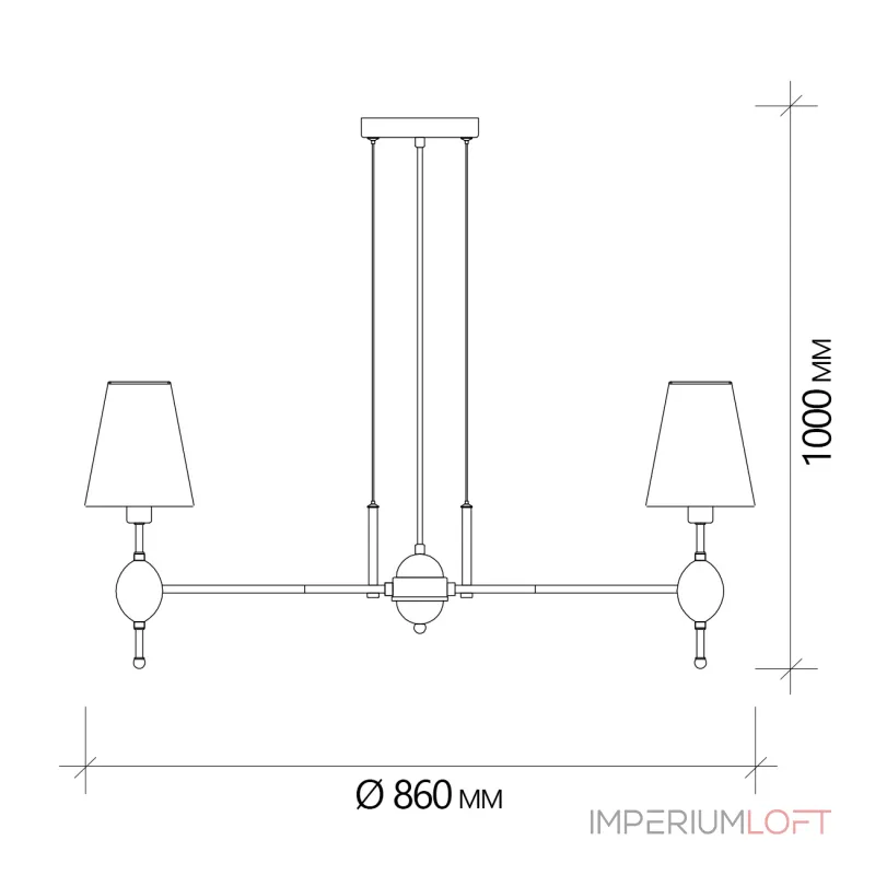 Подвесная люстра Escada 2106/8S E14*40W Nickel