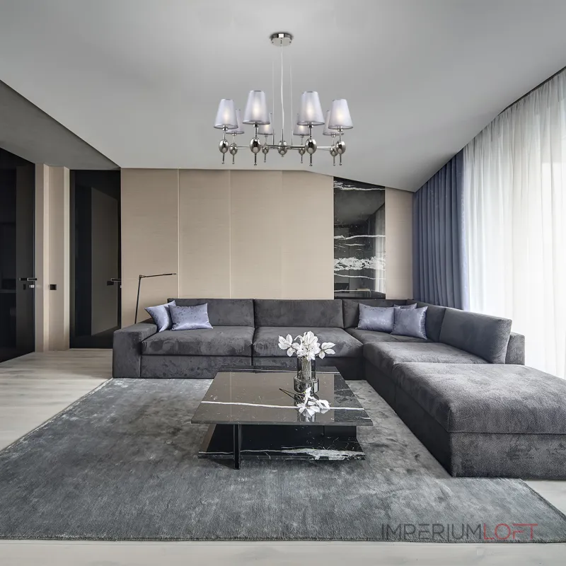Подвесная люстра Escada 2106/8S E14*40W Nickel
