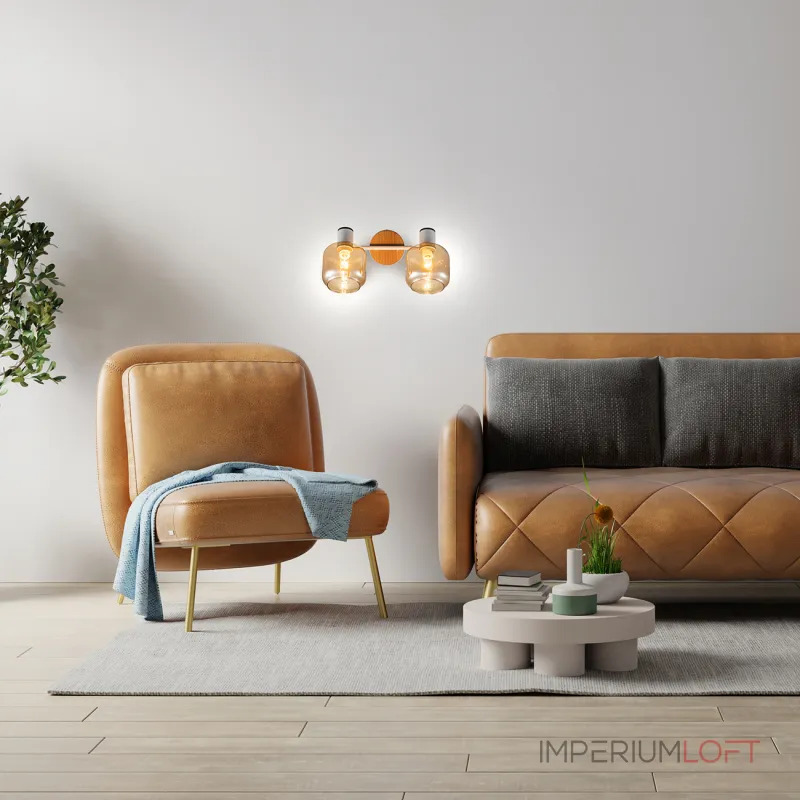 Escada 10177/2A E14*40W White/Chrome/Wood от ImperiumLoft Escada 10177/2A E14*40W White/Chrome/Wood от ImperiumLoft