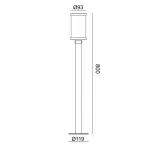 Escada 30003G/02 E27*40W IP44 Dark grey от ImperiumLoft