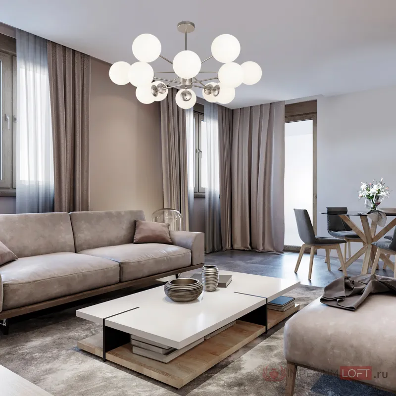 Escada 2110/12P E14*40W Satin nickel от ImperiumLoft