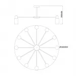 Светильник на штанге Escada 2120/12P E14*40W Black