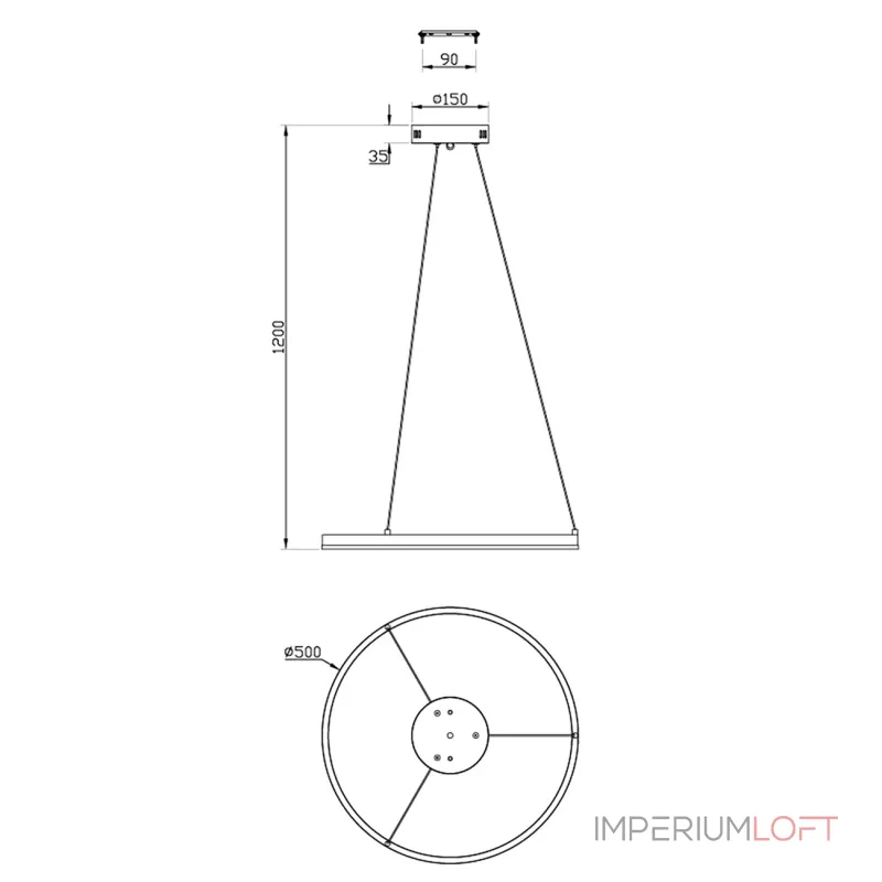 Подвесная люстра Escada 10254/1 LED*43W Black APP Подвесная люстра Escada 10254/1 LED*43W Black APP