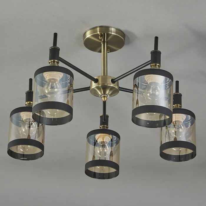 Escada 599/5P E27*60W Antique brass/Black от ImperiumLoft