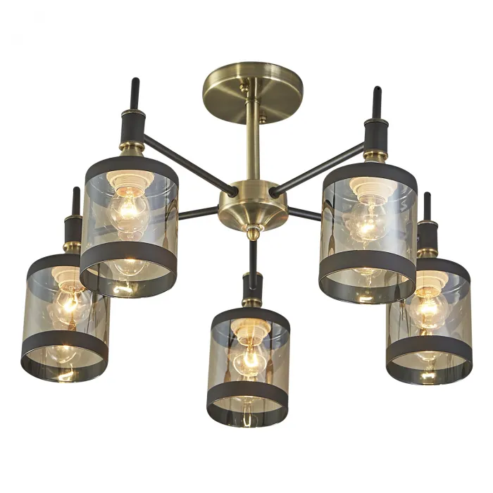 Escada 599/5P E27*60W Antique brass/Black от ImperiumLoft