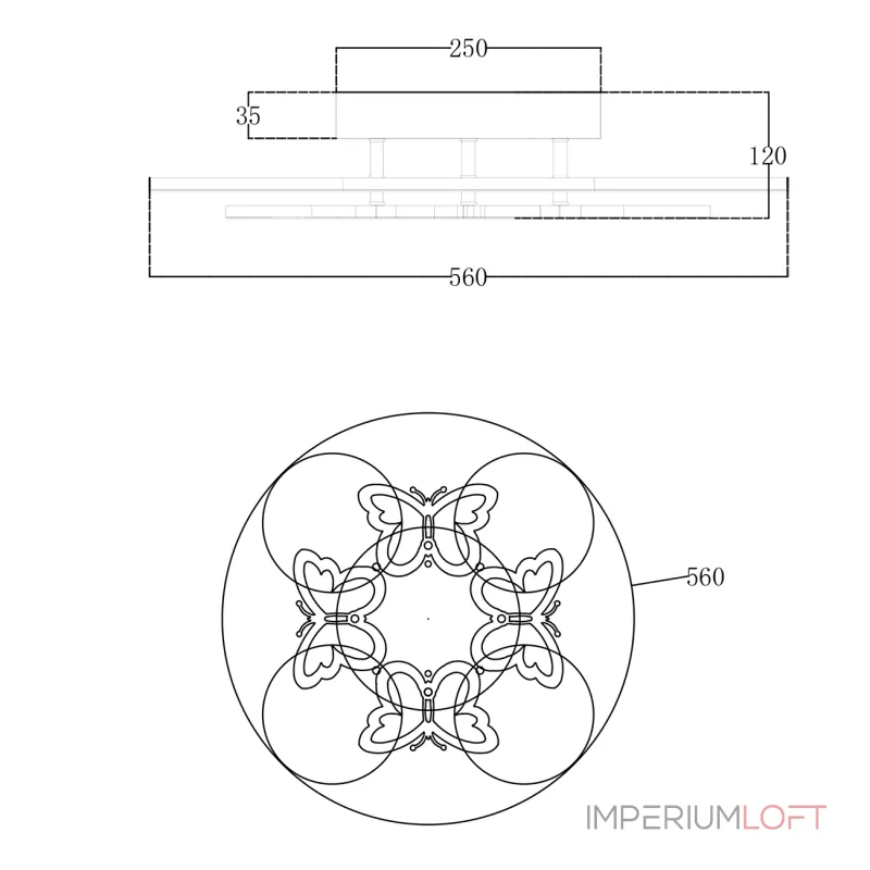Потолочная люстра Escada BUTTERFLY 10272/8LED Потолочная люстра Escada BUTTERFLY 10272/8LED
