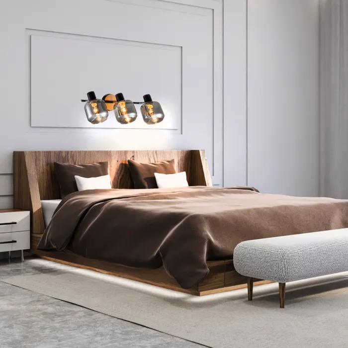 Escada 10177/3A E14*40W Black/Chrome/Wood от ImperiumLoft