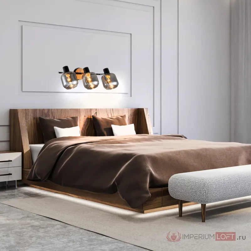 Escada 10177/3A E14*40W Black/Chrome/Wood от ImperiumLoft