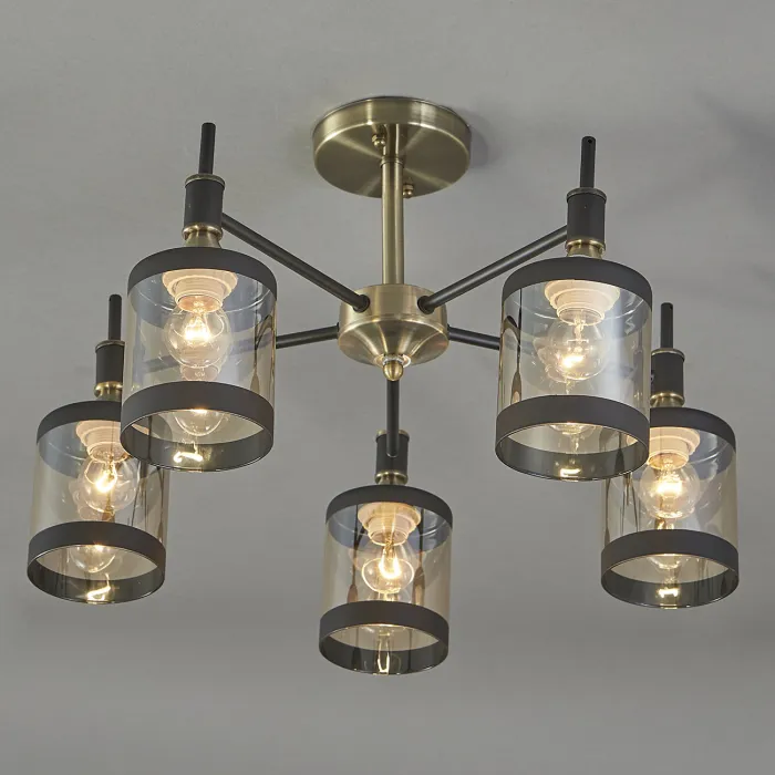 Escada 599/5P E27*60W Antique brass/Black от ImperiumLoft