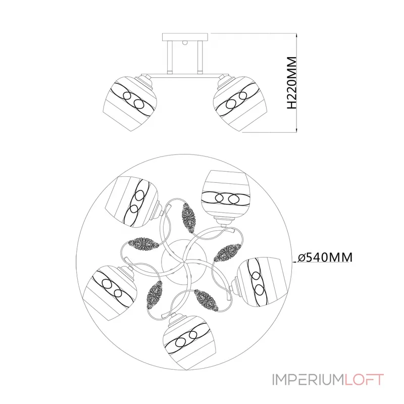 Escada 1110/5PL E27*40W Gold от ImperiumLoft Escada 1110/5PL E27*40W Gold от ImperiumLoft