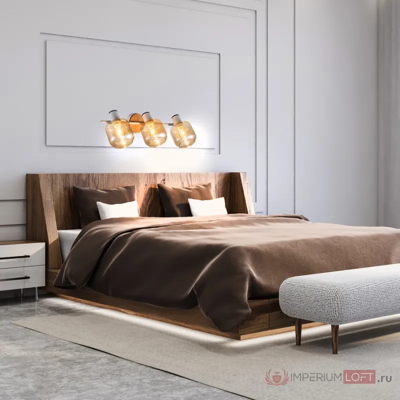 Escada 10177/3A E14*40W White/Chrome/Wood от ImperiumLoft